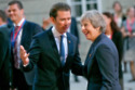 Austrian Chancellor Sebastian Kurz with UK Prime Minister Theresa May / Photo Credit: babirad/FAMOUS