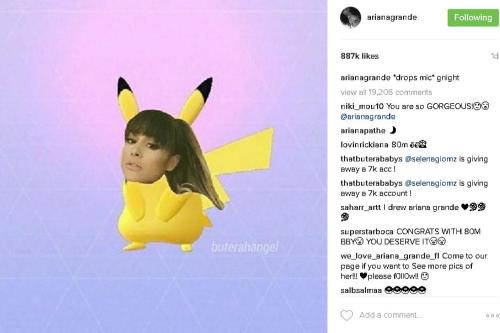 Ariana Grande Says Pokemon Go Is A Beautiful Thing