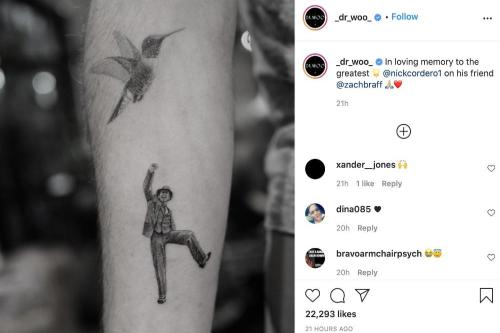 Zach Braff Gets Tattoo In Honour Of Nick Cordero