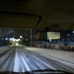 Night driving in poor conditions