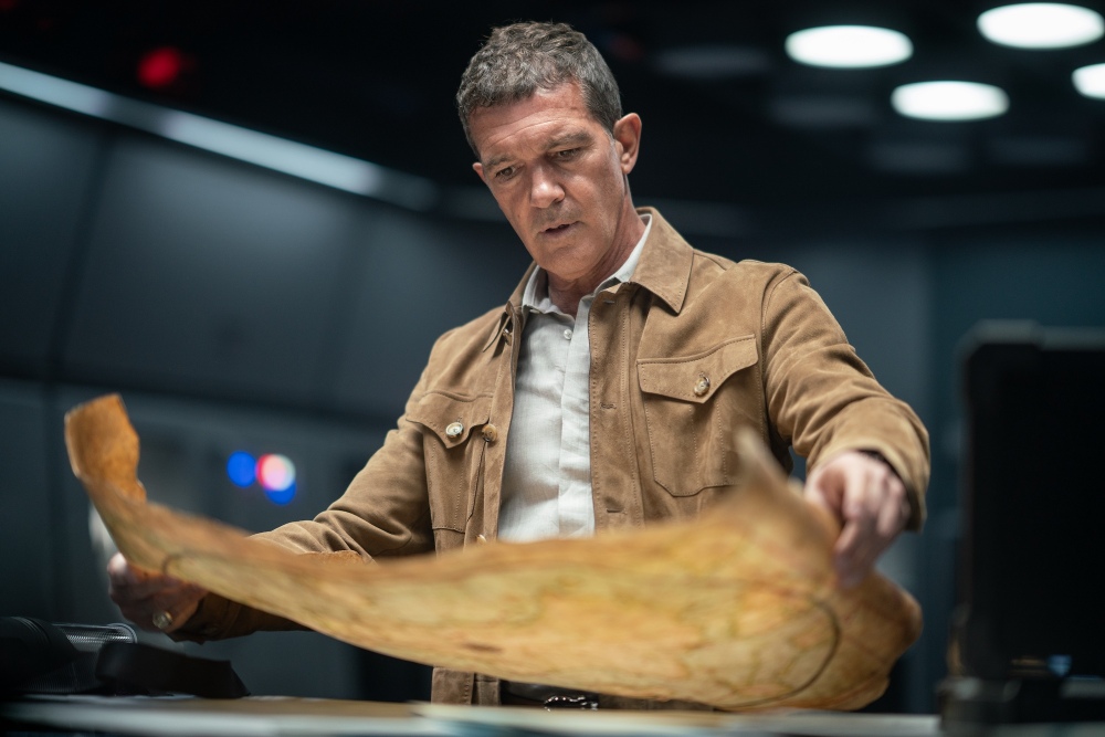 Antonio Banderas plays the charming yet sinister Moncada in Uncharted / Picture Credit: Sony Pictures