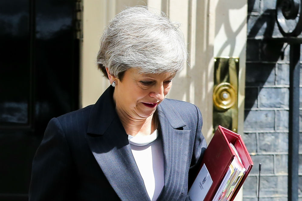 Theresa May leaving Number 10 Downing Street / Photo Credit: Dinendra Haria/SOPA Images/Sipa USA/PA Images
