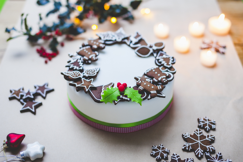 Borough Market Christmas Wreath Cake