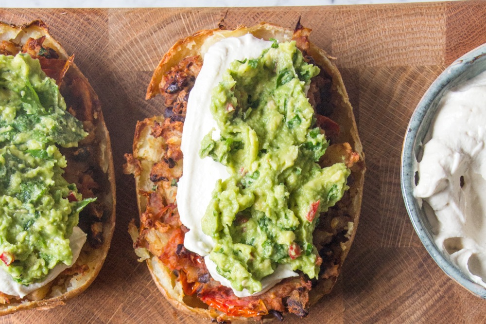 Deliciously Ella’s Loaded Mexican-Style Potato Skins