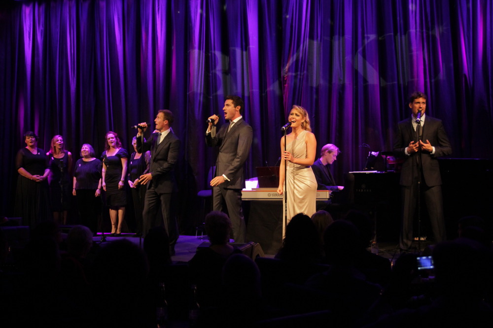 The choir, Blake and Camilla Kerslake in action