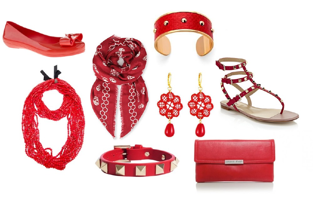 Red accessories for Red Nose Day