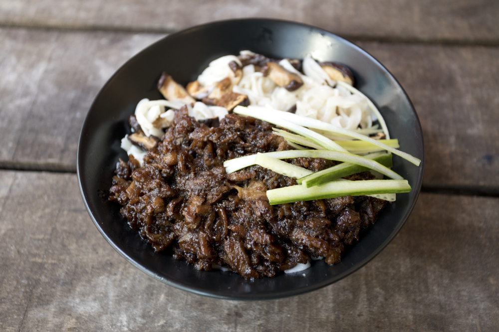 Hoisin duck style stir-fry with sesame noodles