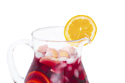 Sangria with orange slices 