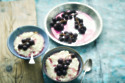 Vegan Bay-Infused Rice Pudding with Roasted Grapes