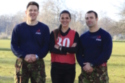 Amanda is working out with the British Military Fitness