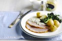 Glazed Gammon with Leek and Cider Sauce