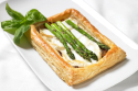 Asparagus, Goats Cheese And Caramelised Onion Puffs