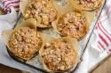 Spiced beetroot & apple muffins with crunchy hazelnut topping