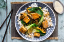 Braised Chinese Vegetables with Sesame-Hoisin Tofu