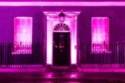 Downing Street was turned pink this morning