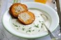 Comfort Cauliflower and Cheese Soup with Sesame Croutons