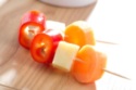 Tasty Snack: Red Pepper and Cheese Skewers with Dip