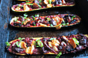 Courgette Pizza Boats with Chorizo and Chilli