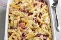 Creamy pasta bake with beetroot & smoked ham