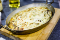 Gratin of caramelised fennel, butternut squash, courgette and garlic confit with Béarnaise