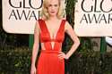 January Jones worked the low neckline in this Versace dress