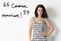 Kirsty Gallacher poses in her T-shirt for Tommy's