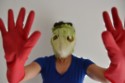 A woman wears a lettuce face mask in Mexico City / Credit: PA