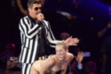 Miley Cyrus and Robin Thicke at the MTV VMAs