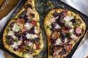 Naan Bread Pizza with Sweet Chilli Beetroot, Parsley, Capers, Pepperoni & Mozzarella 