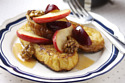 Pain Perdu With Caramelised Pink Lady Apple Wedges, Plums & Walnuts