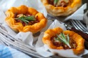 Red Pepper, Tomato and Vintage Cheddar tartlets with a hint of chilli