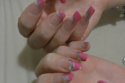 How to do...Pink and Silver slanted tip manincure