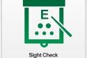 The Specsavers Sight Check app – users tap to take the eye test