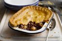 Shallot, Chunky Steak and Mushroom Pie