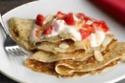 Viva Strawberry, Toasted Almond and Caramel Pancakes