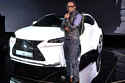 will.i.am unveiling his custom-designed Lexus NX 200t F SPORT car in Paris