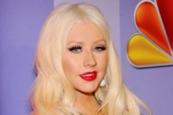 Christina Aguilera looking serious