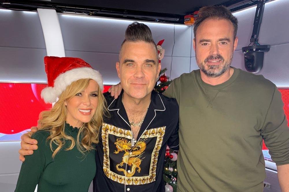 Amanda Holden, Robbie Williams and Jamie Theakston 