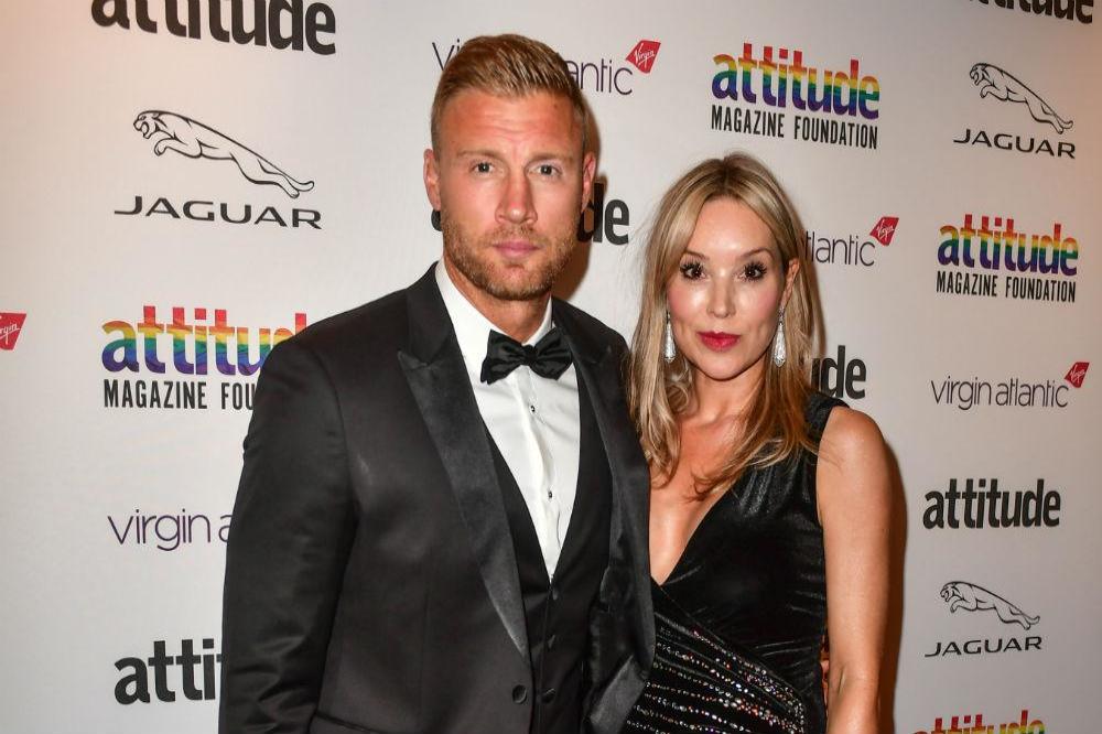 Andrew Flintoff and his wife Rachael