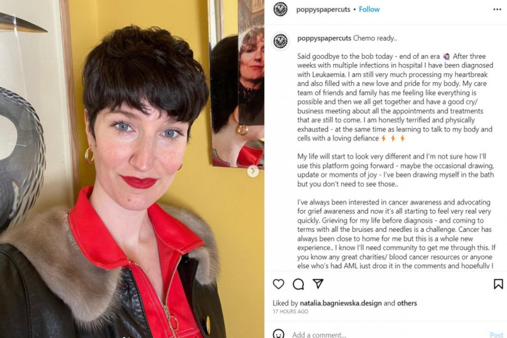 Anna Chancellor's daughter Poppy diagnosed with leukaemia - Instagram-PoppyChancellor