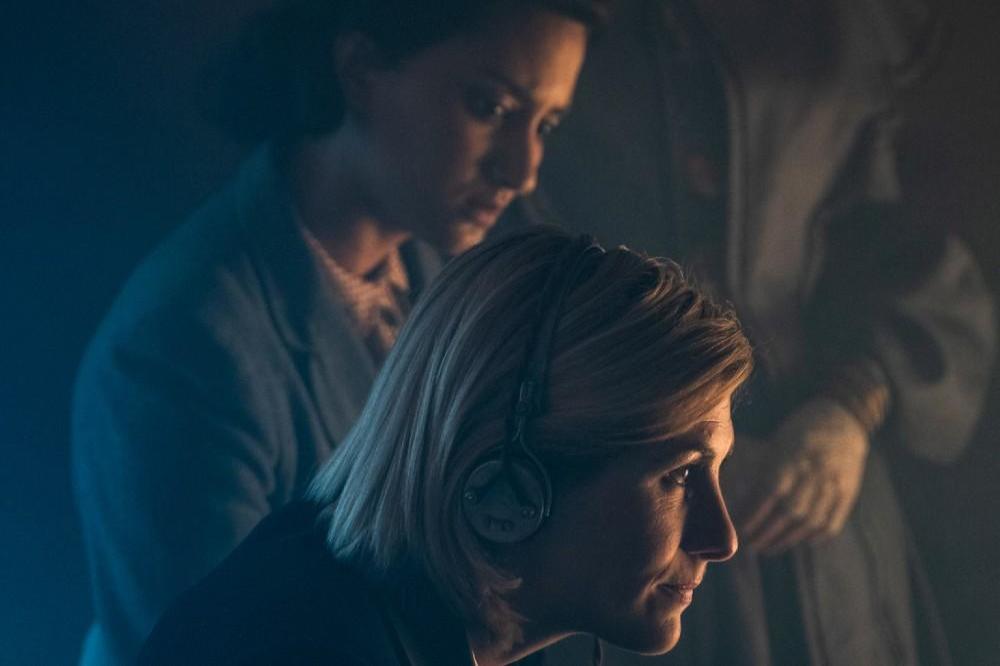 Aurora Marion (centre) with Jodie Whittaker and Sylvie Briggs