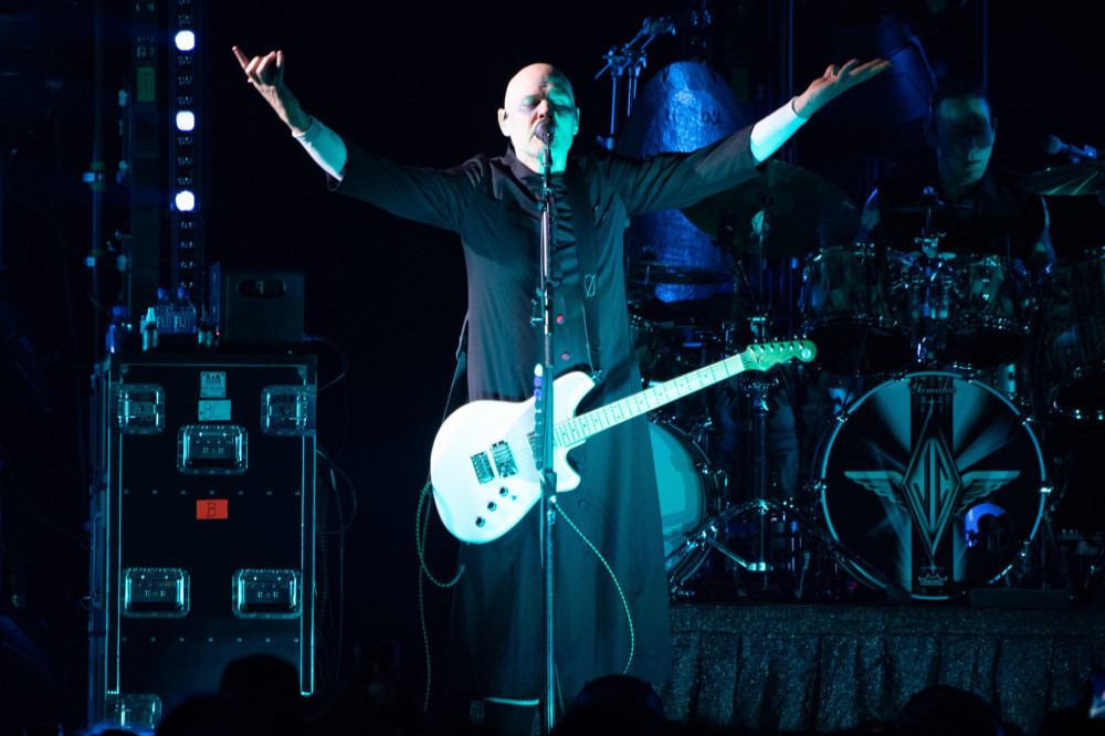 Billy Corgan on stage in London