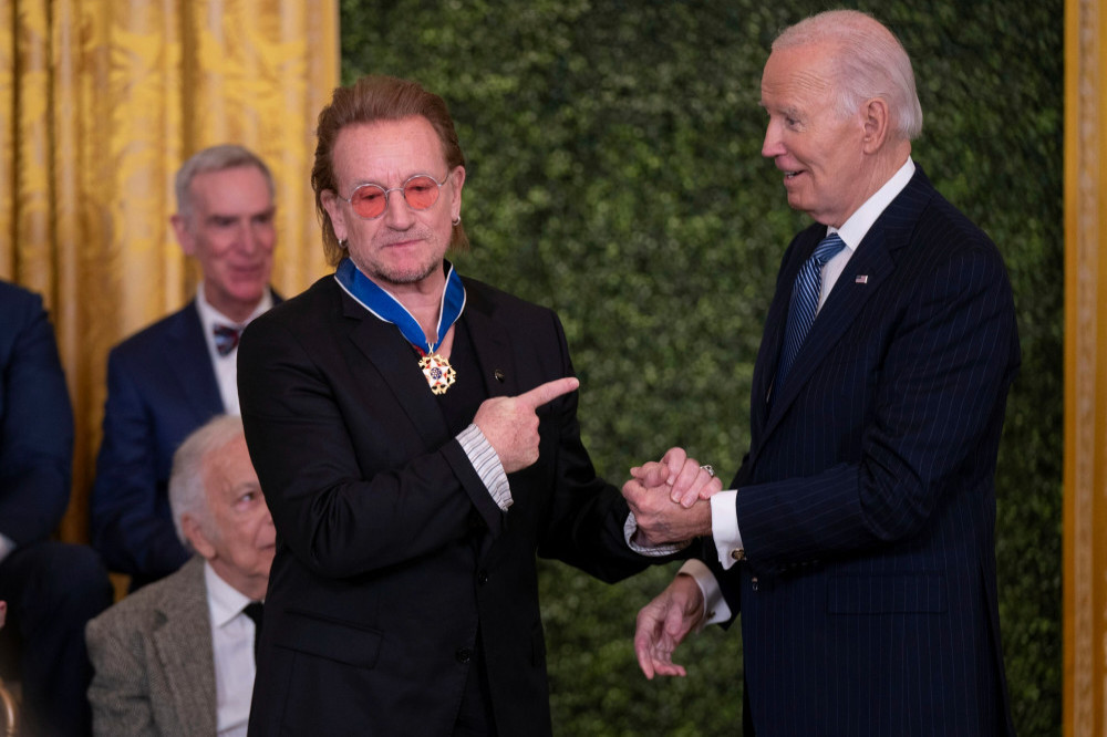 Bono receives the Presidential Medal of Freedom