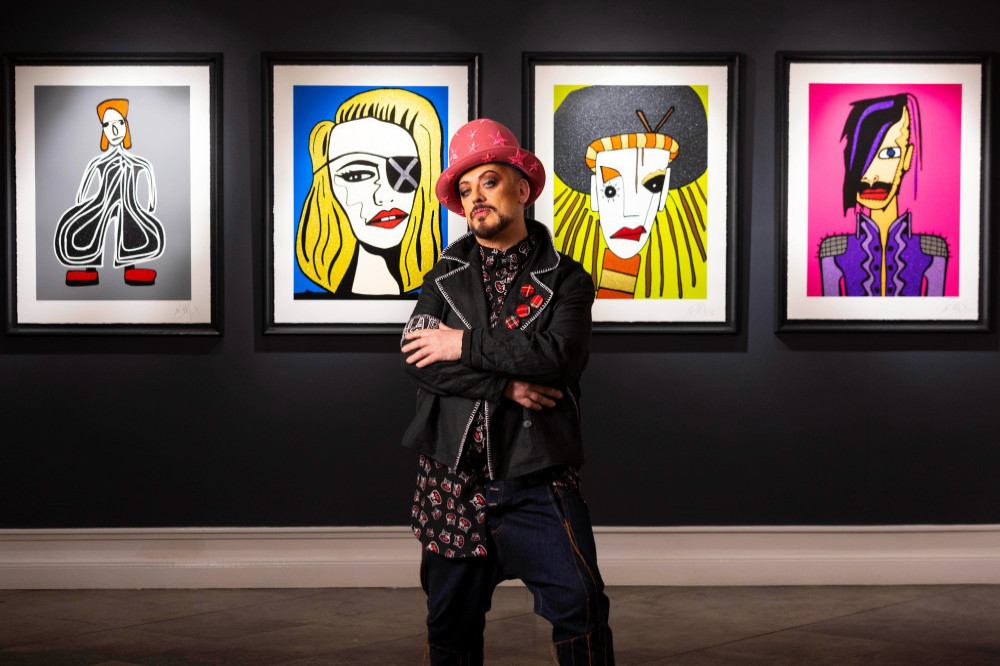 Boy George has unveiled his debut limited edition collection of paintings with Castle Fine Arts