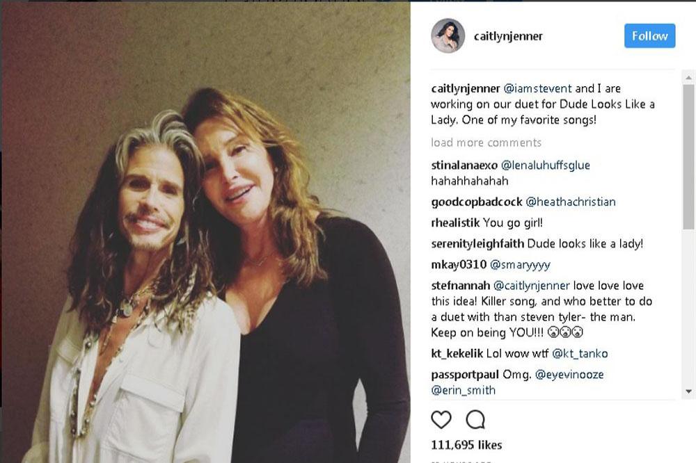 Caitlyn Jenner and Steven Tyler (c) Instagram