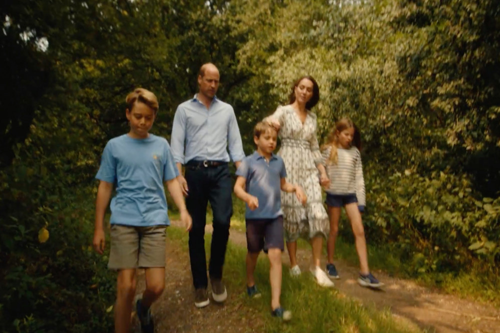 Catherine, Princess of Wales’ children joyously larked about in nature in the video she used to announce she is ‘cancer-free’