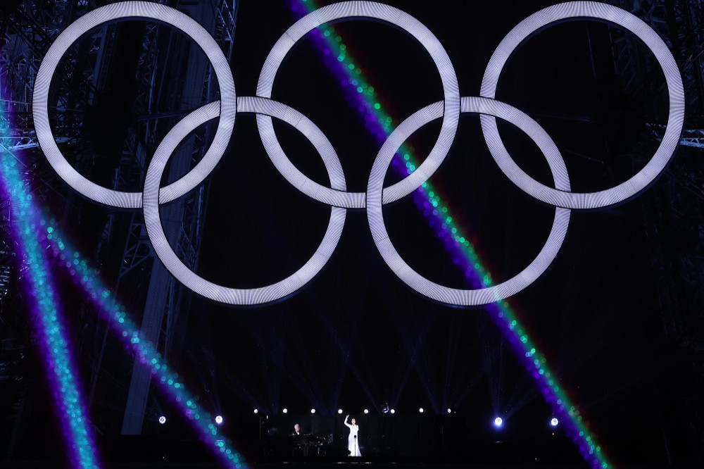 Celine Dion performed during the opening ceremony