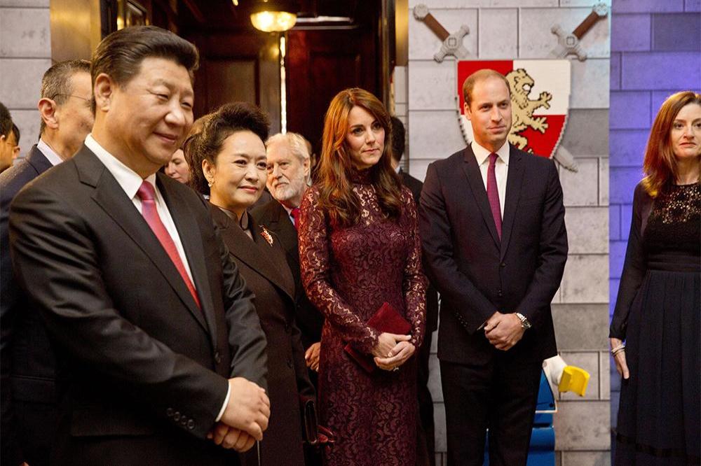 China's president Xi Jinping, Madame Peng Liyuan, Duke and Duchess of Cambridge