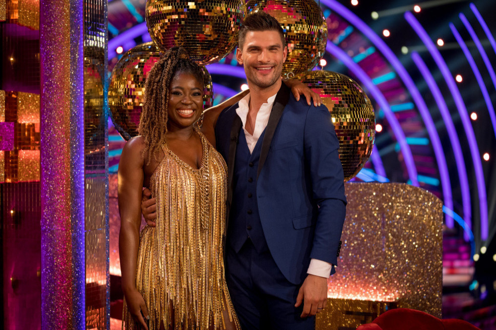 Clara Amfo and Aljaz Skorjanec