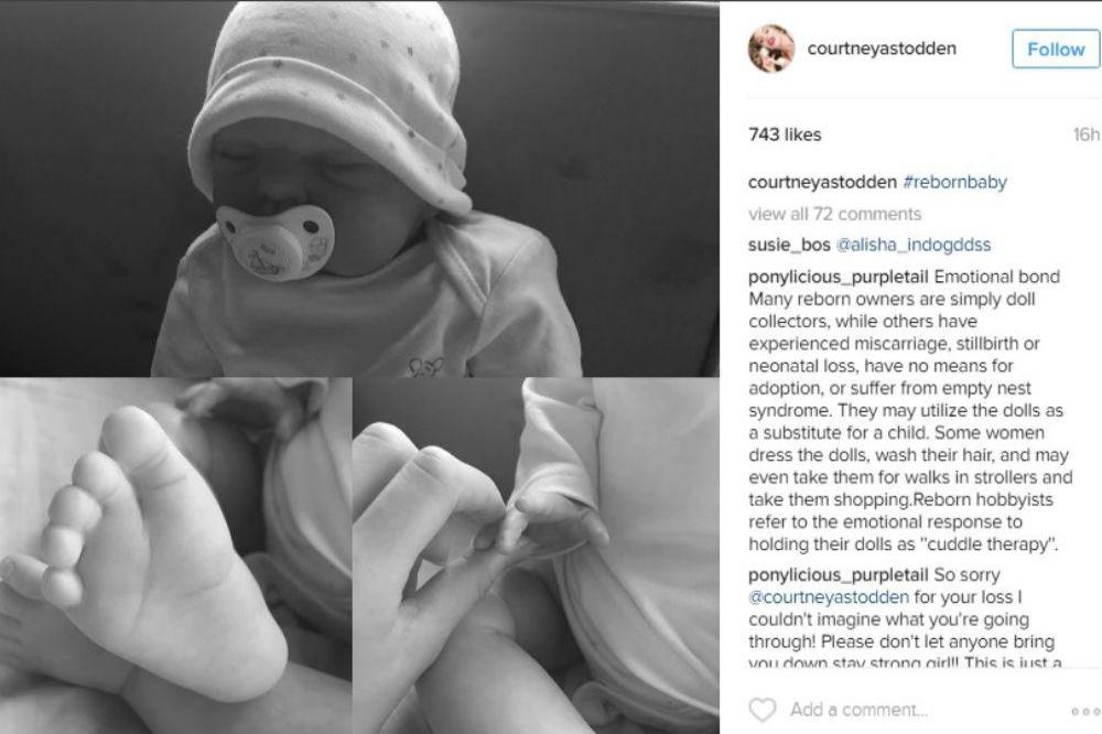 Courtney Stodden's reborn baby (c) Instagram